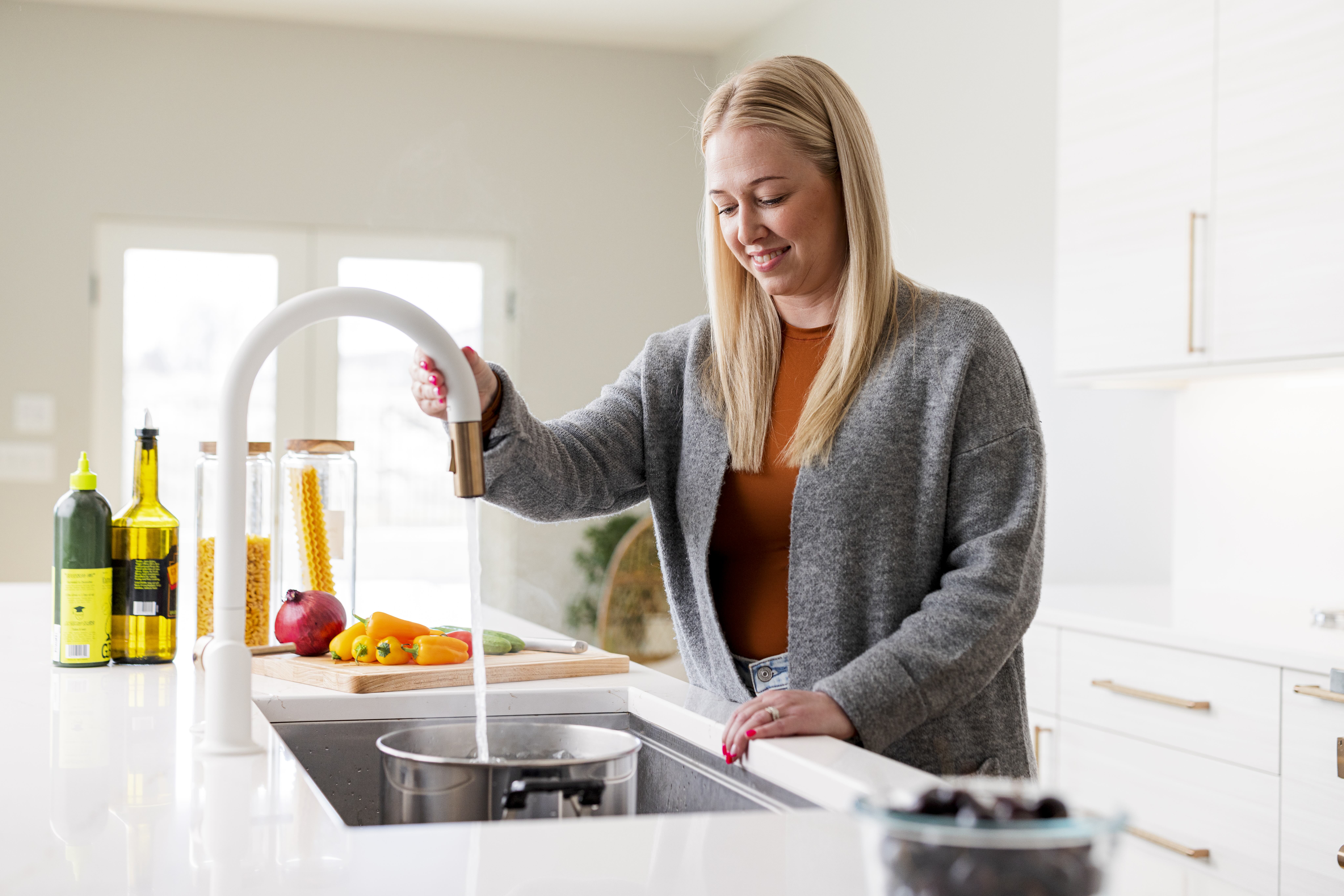 woman at sink